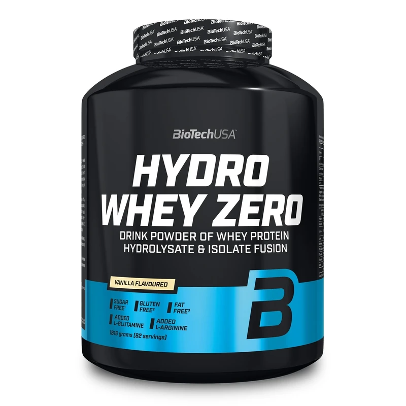 BioTechUSA Hydro Whey Zero | Gluten-Free, Sugar-Free, Fat-Free | 80% Protein Content | Fast-Absorbing |Whey Protein Complex, 1.816 kg, Vanilla