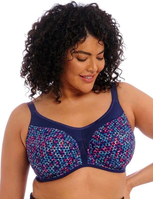 Elomi Energise Underwired Bra 8042 (Navy Geo, 44E)