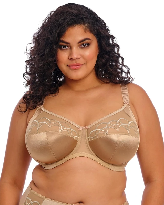 ELOMI Women's Cate Full Coverage Underwire Bra Full Cup Bra, Hazel, 85E