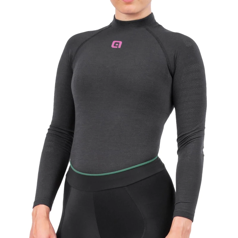 Alé Cycling Women's Intimo Wool Seamless Base Layer, Grey, M/L