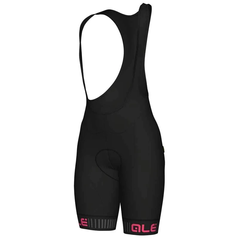 Alé Cycling ALE' Womens Pragma Traguardo Bib Shorts, Black/Fluo Pink, XL EU