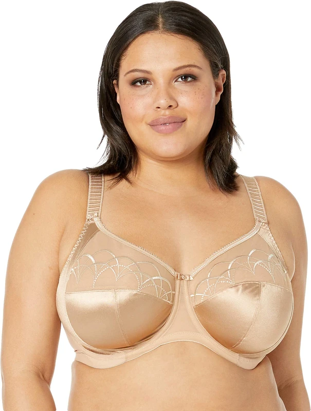 Elomi Women's Cate Full Coverage Comfort, Support, & Elegance. Dd+ Bras, Opaque, Hazel, 46FF