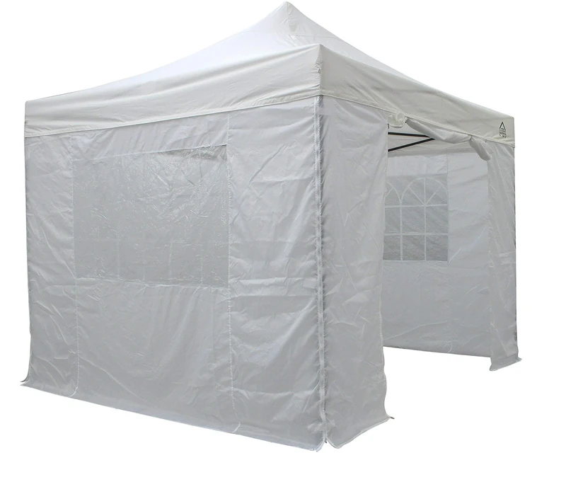 All Seasons Gazebos 3x3m Waterproof Pop Up with Side Walls & Accessories | Heavy Duty, High-Grade Materials (White)