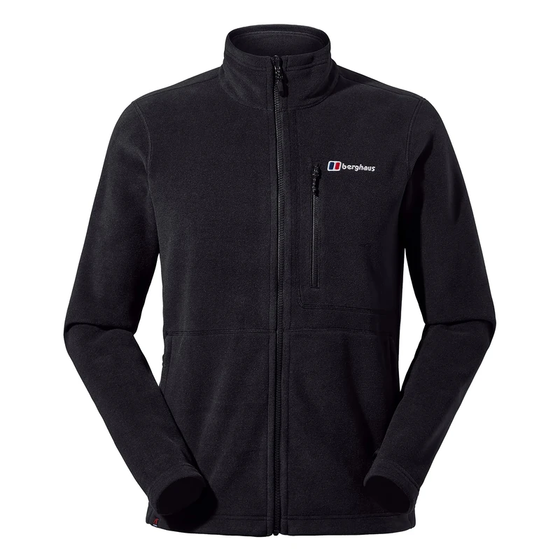 Berghaus Men's Activity Polartec Thermal Pro Interactive Fleece Jacket | Extra Warmth | Breathable | Soft Feel, Black/Black, XL
