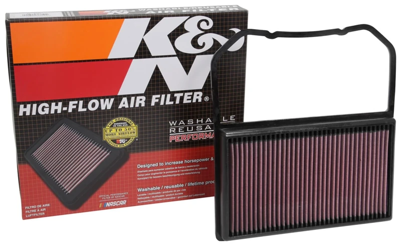K&N Engine Air Filter: High Performance, Premium, Washable, Panel Filter: 2017-2019 (Ibiza VI, Polo), 33-3121