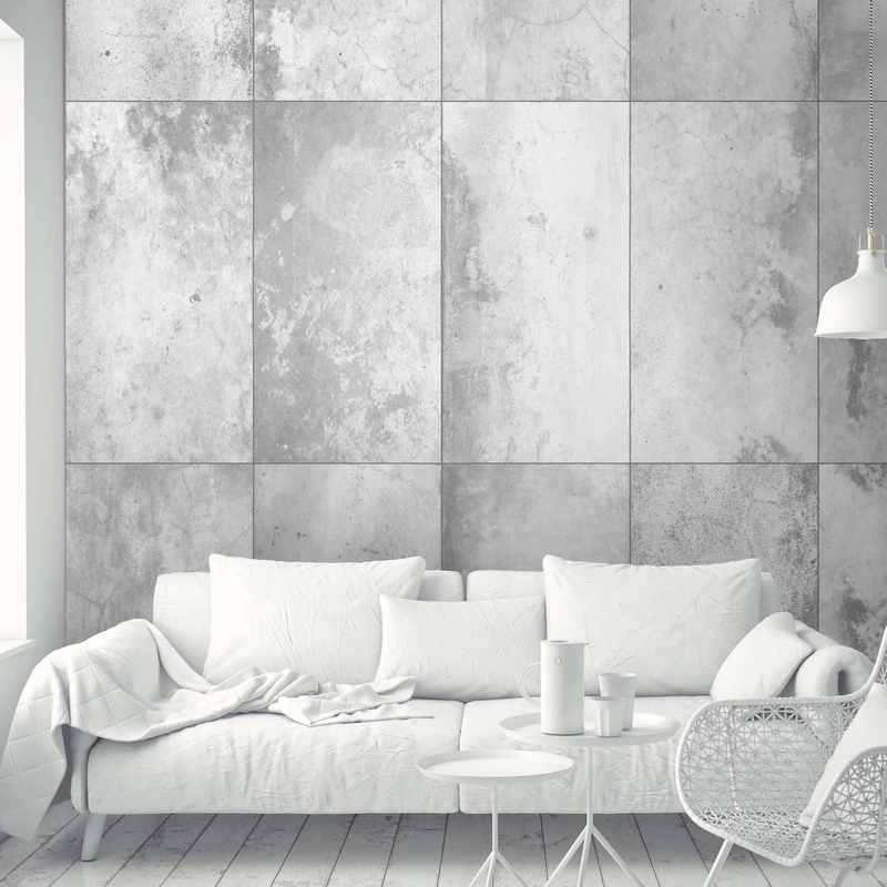 Concrete Panel Effect Wallpaper