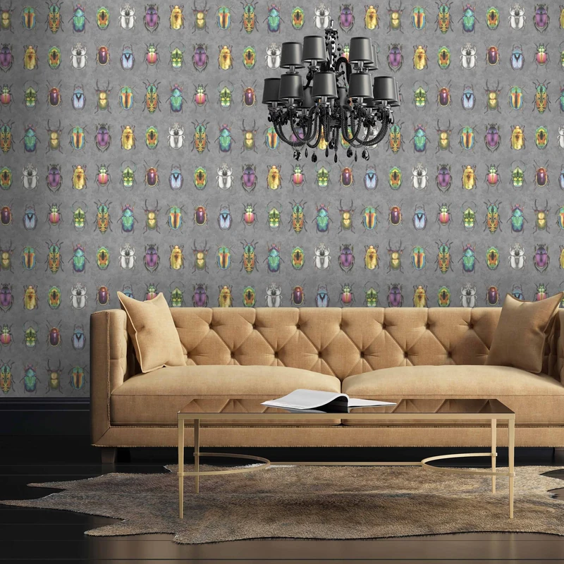 Beetle Jewels Multi Wallpaper - Image 1
