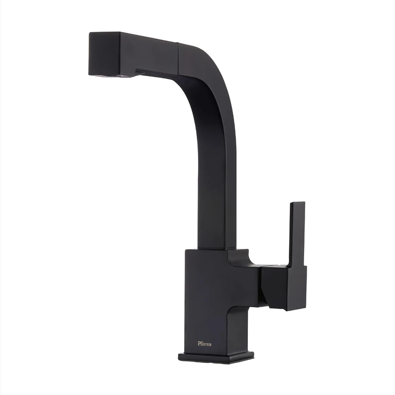 PFISTER LG534-LPMB Arkitek Kitchen Faucet with Pull-Down Sprayhead, Matte Black