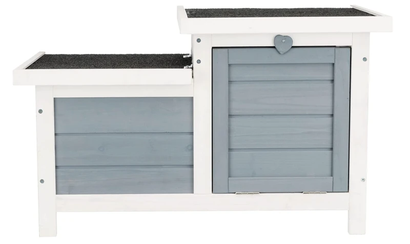 Trixie Small Animal Hutch, Raised Rabbit Home, Bunnies, Guinea Pigs, and Turtles, Indoor and Outdoor