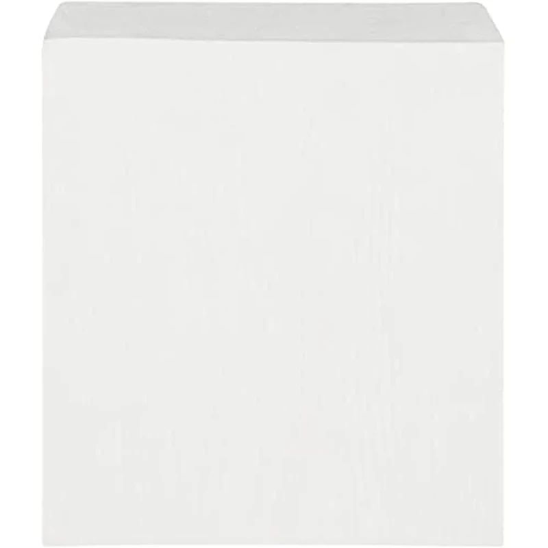 SAFAVIEH Modern Outdoor Cement Stool, in Ivory, 38 X 38 X 41.91