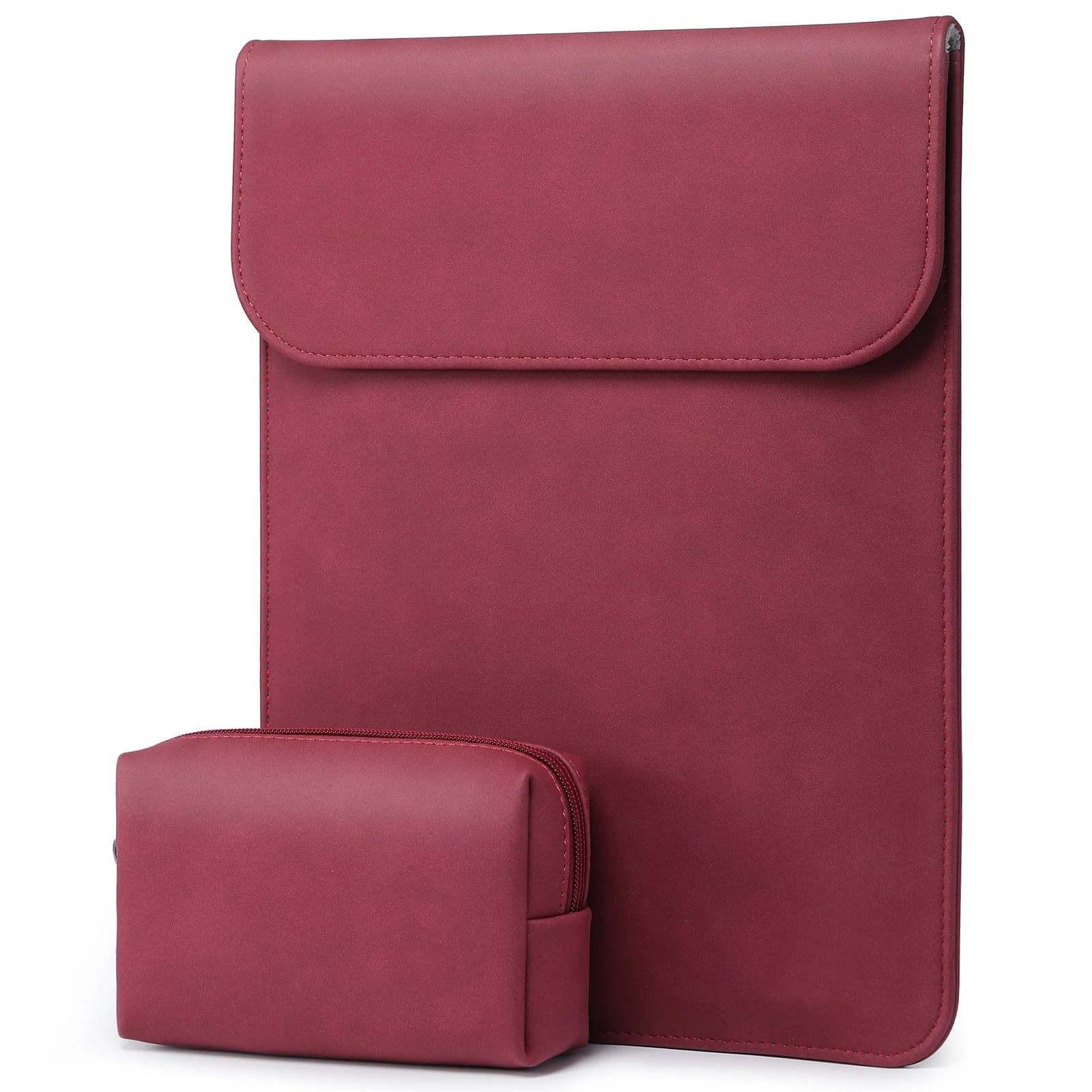 HYZUO 13 Inch Laptop Sleeve PC Case for MacBook Pro 13 M2 M1 2025-2016, MacBook Air 13 M4 M3 M2 M1 2025-2018, 13" iPad Pro/Air, Surface Pro, XPS 13, with Small Bag, Wine Red