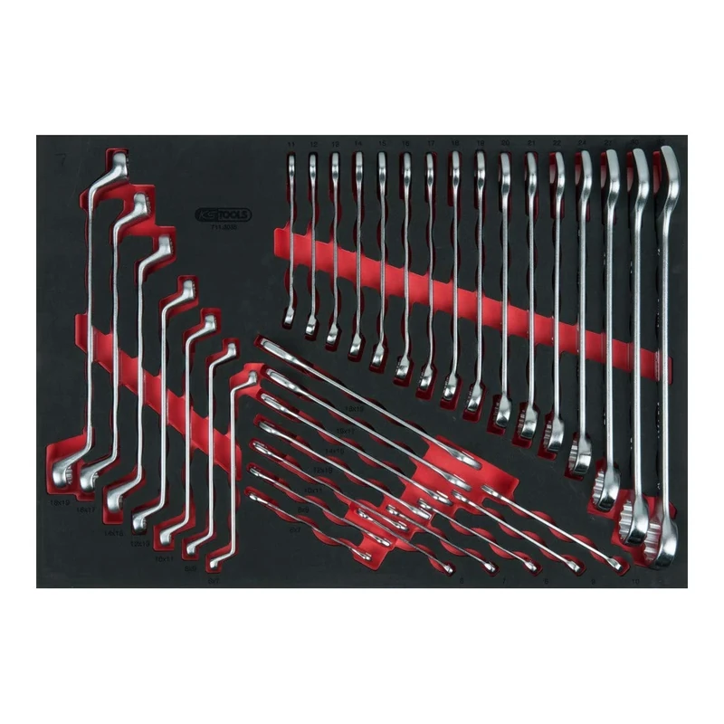 KS Tools Plastic 711.3035 Spanner Set, 35 Pieces, 1/1 System Insert