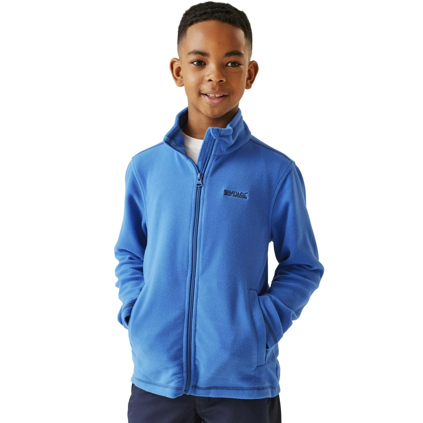 Regatta King Kids Full Zip Fleece Lightweight Jacket with 2 Pockets & Anti-Pill - Perfect for Walking, Hiking & Outdoors