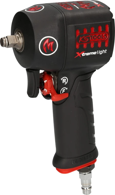 'KS Tools Plastic 515.3855 3/8 Minimonster Xtrem Elight High Performance Pneumatic Impact Wrench 1.390 NM