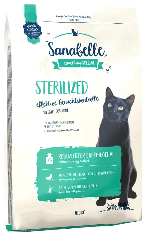 Sanabelle Sterilized Dry cat food for sterilized cats for active weight control, 10.50 kg - Image 1