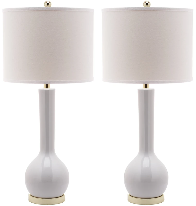SAFAVIEH Modern Ceramic Table Lamps - Set of 2, in White
