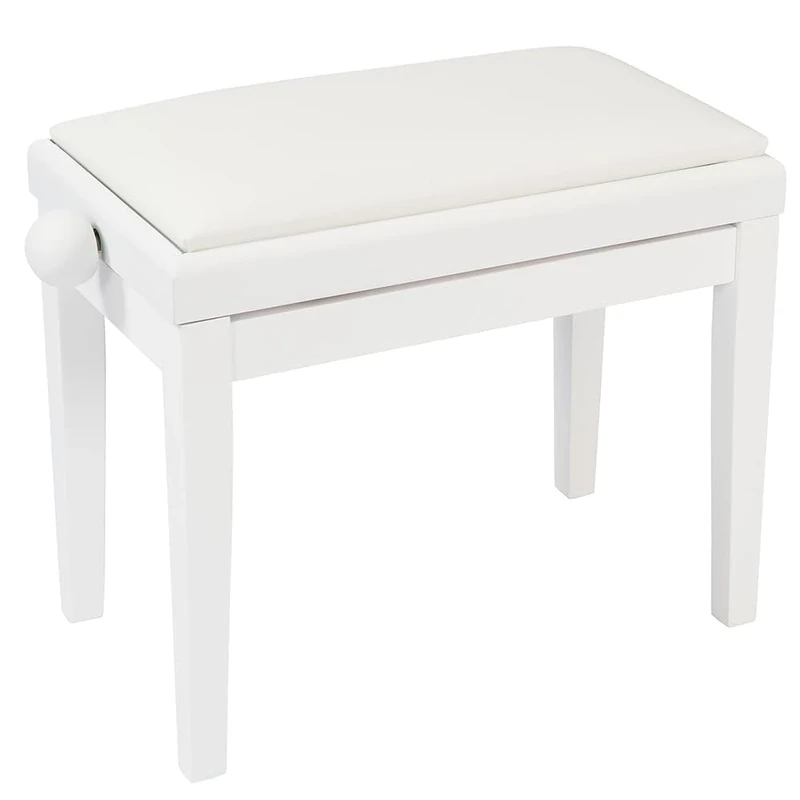 Kinsman ADJUSTABLE PIANO BENCH - SATIN WHITE