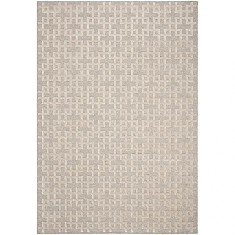 SAFAVIEH Geometric Rug for Living Room, Dining Room, Bedroom - Lana Collection, Short Pile, in Cream and Beige, 152 X 229 cm