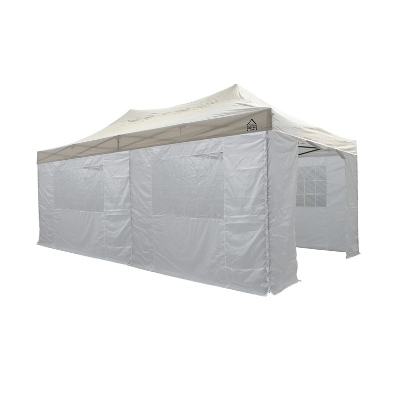All Seasons Gazebos 3M x 6M Waterproof Gazebo Party Tent with Rustproof Frame and Wheeled Carry Bag (White)
