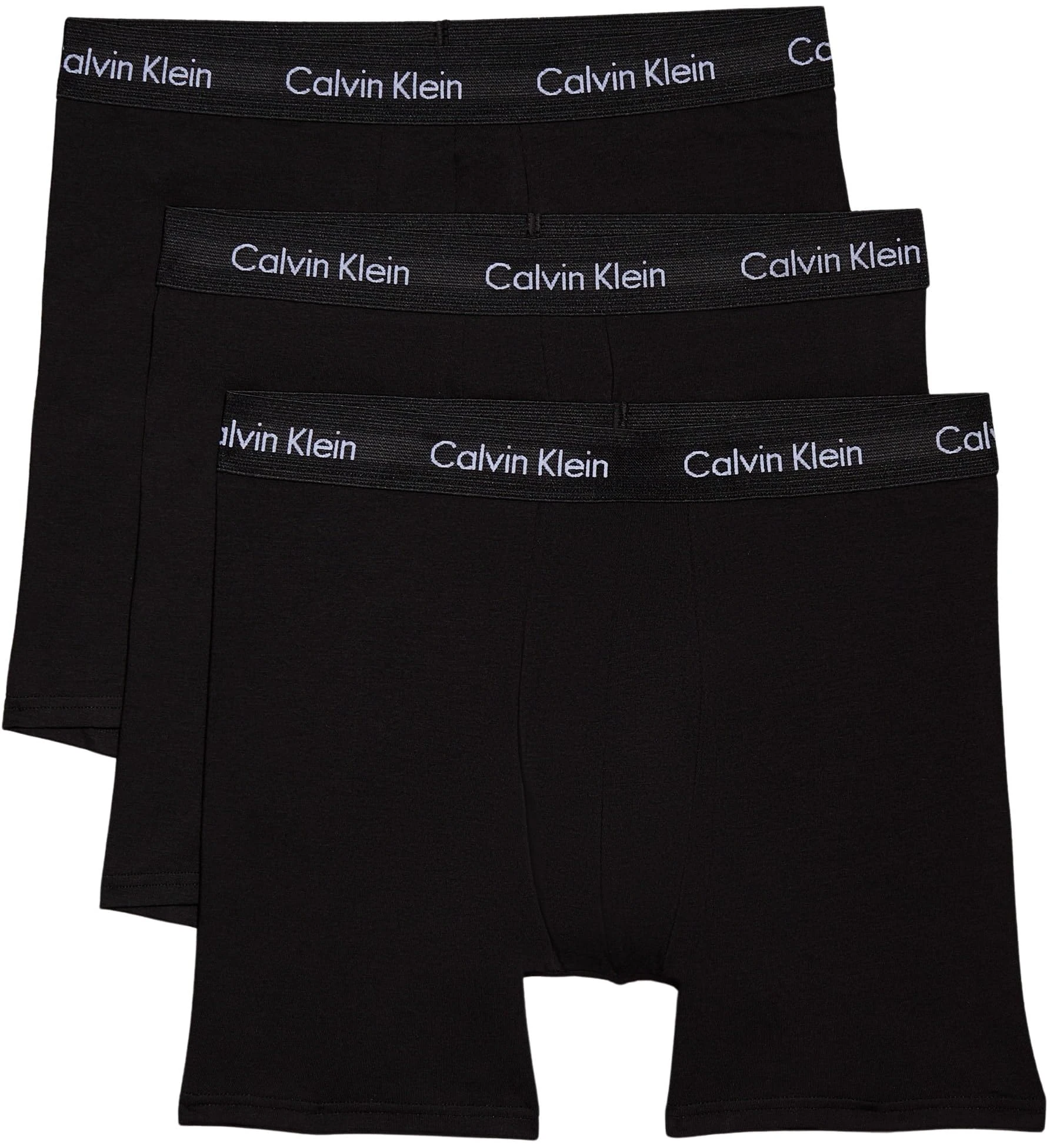 Calvin Klein Men’s 3 Pack Stretch Boxer Briefs, Black (Black W. Black Wb), M