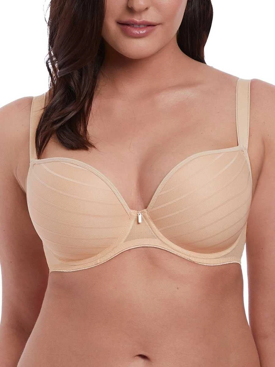 Freya Women's Cameo Moulded Plunge Underwire Bra T-Shirt, Sand, 34B