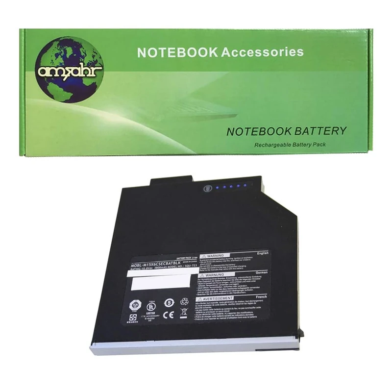 amsahr SQU723-03 Replacement Battery for Dell SQU723/Dell Alien Ware M15X Series