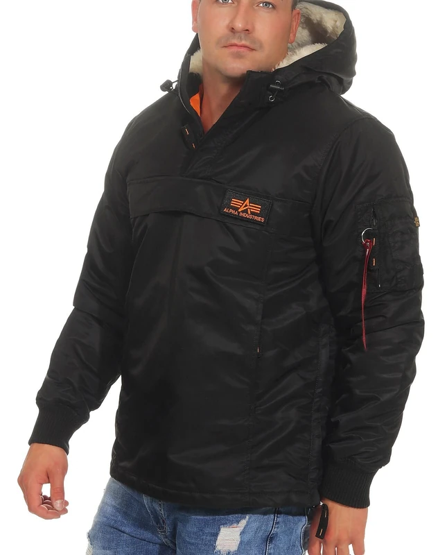 ALPHA INDUSTRIES HPO Mens Anorak Black