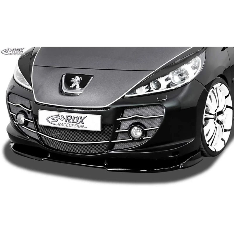 RDX Racedesign Front spoiler Vario-X compatible with Peugeot 207 with Abbes bumper (PU)