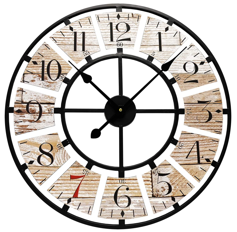 Technoline WT 1611 Analogue Wall Clock Quartz Metal/MDF Grey Diameter 58 cm