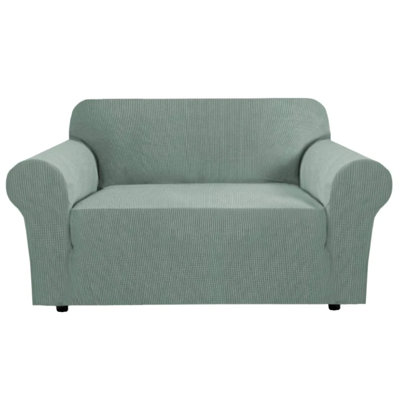 BellaHills Super Stretch Sofa Covers Couch Covers Sofa Slipcovers Furniture Protector for Sofas/Kids/Pets | Form Fitted Jacquard with Elastic Bottom, Thick Soft Non Slip (2 Seater，Sage)