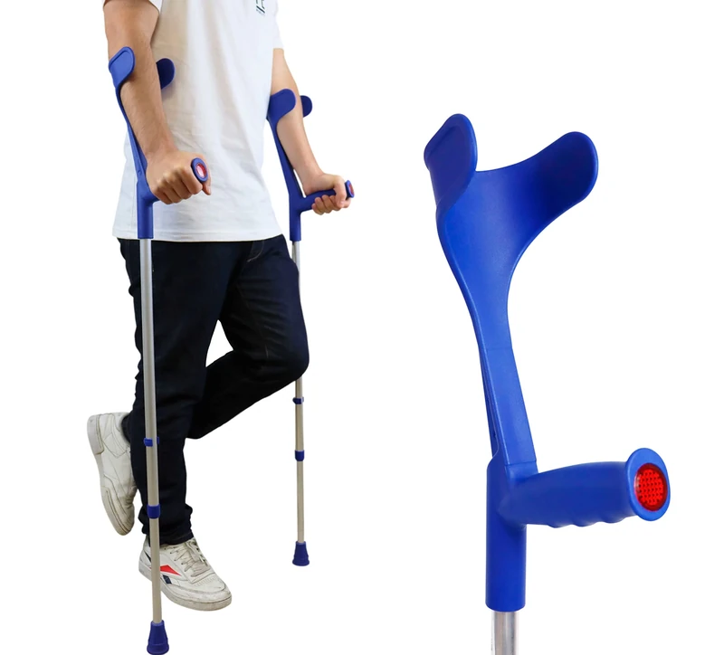 PEPE Mobility Adjustable Aluminium Crutches - Lightweight 2-Pack
