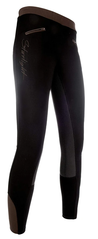 HKM Starlight 11058 Riding Leggings Silicone Full Seat Ladies 32-48 Girls 98-176 Black/Brown