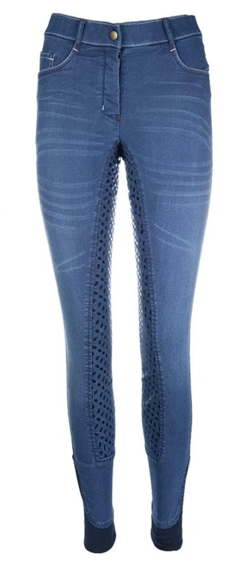 HKM – Summer Denim Easy 3/4 Silicone Diamond, Jeansblau/Dunkelblau, 36 (EU)