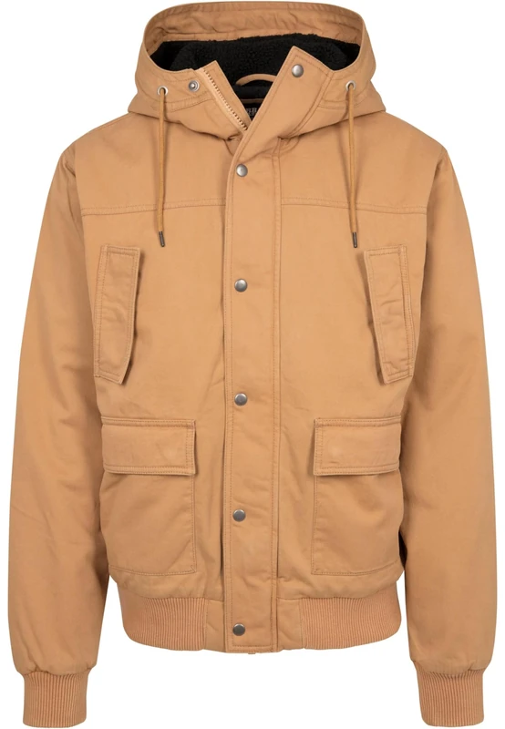 Urban Classics Men's Hooded Cotton Jacket, Beige (Camel 00804), M - Image 1