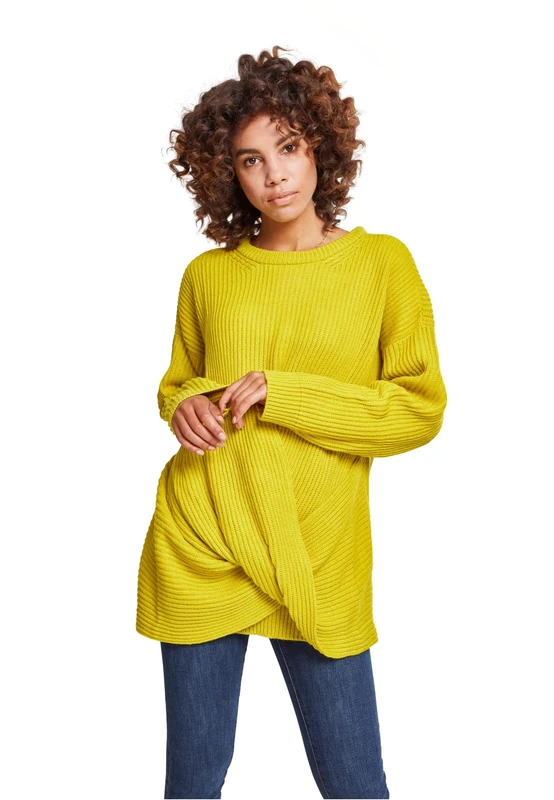 Urban Classics Women's Tb2360-ladies Wrapped Sweater Sweatshirt, Yellow (Lemonmustard 01446), XXL