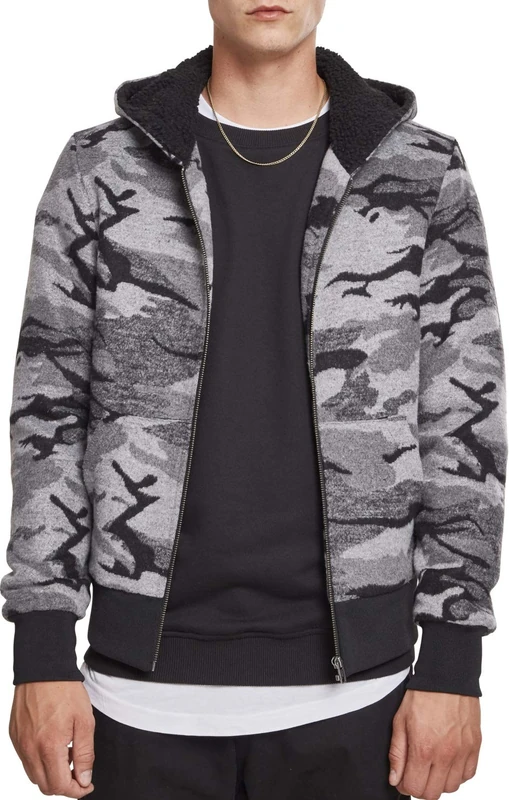 Urban Classics Men's Camo zip jacket, Multicoloured (Darkcamo 00707), XXL