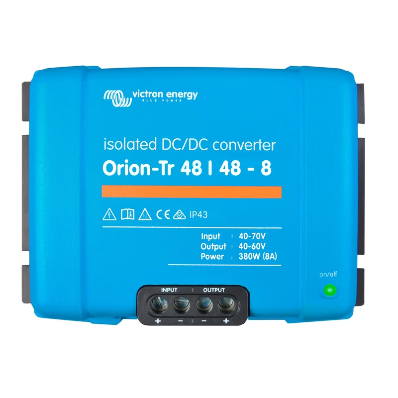 Victron Energy Orion-Tr IP43 48/48-Volt 8 amp 380-Watt DC-DC Converter, Isolated
