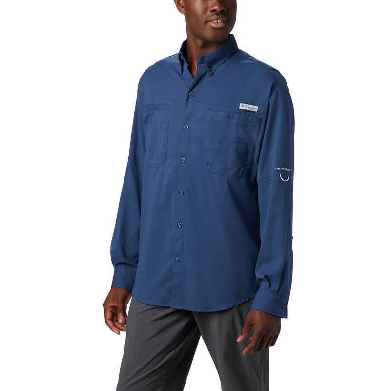 Columbia Men's Tamiami 2 Long Sleeve Shirt, Long Sleeve Shirt, Carbon, X-Large