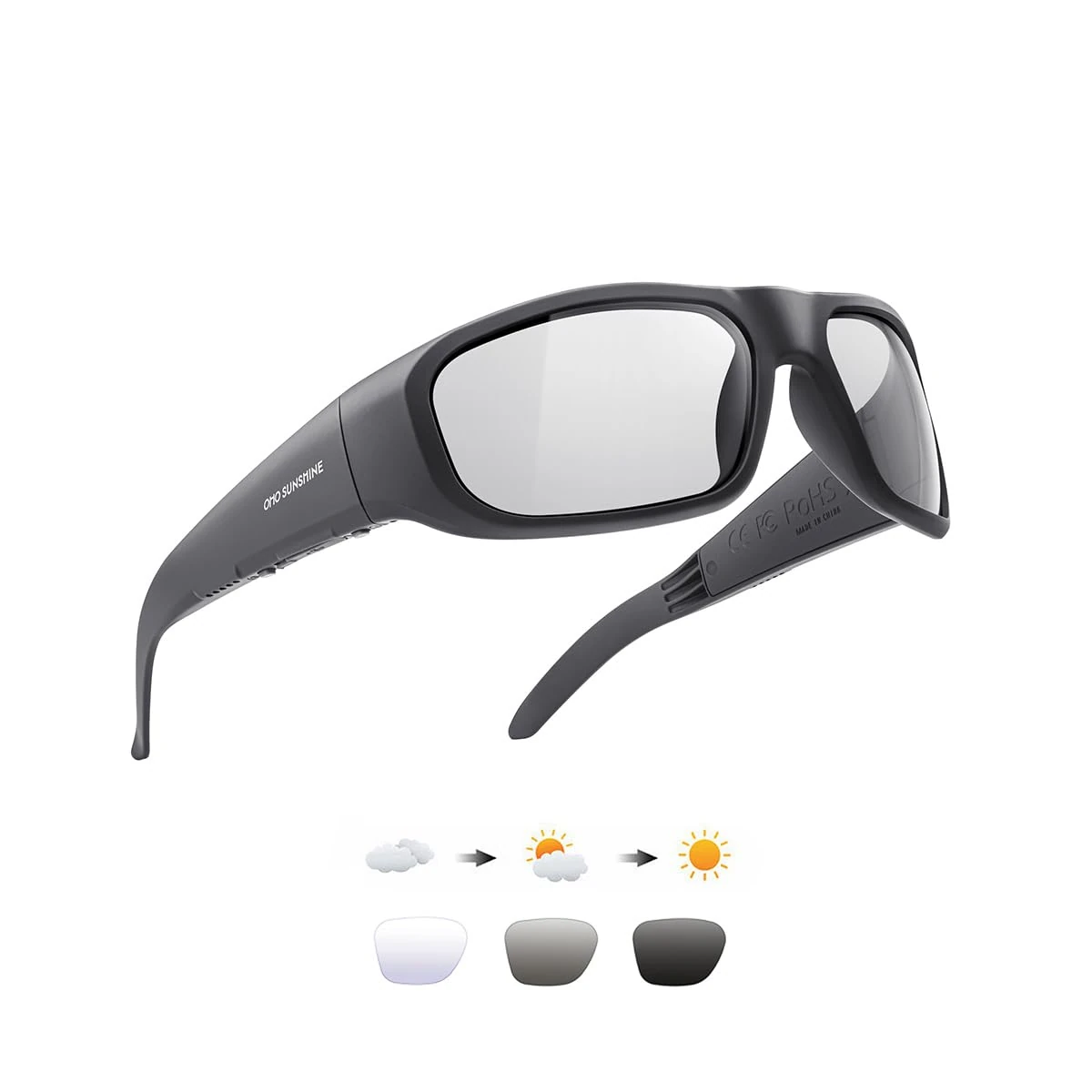 OhO Bluetooth Sunglasses,Voice Control and Open Ear Style Smart Glasses Listen Music and Calls for Sports,Cycling and Everyday Life
