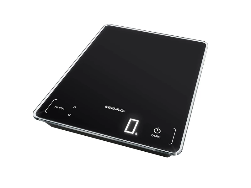 Soehnle Page Profi 100, Digital Scale for Cooking and Meal Prep, Extra Large Size 24 x 17.5 cm Food Weighing Scales with Large 22 mm Display LCD Screen, Electronic Scales Weighing up to 15 kg - Image 1