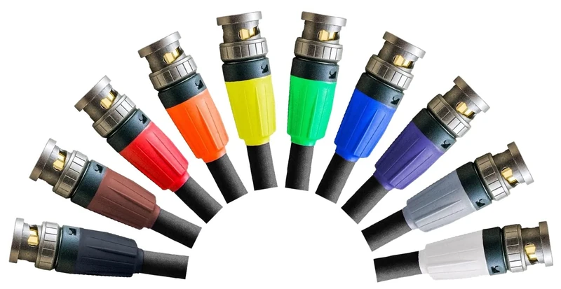 5m White Cap Belden 1694F Flexible UHD 8k 4K SDI Video Cable with Neutrik NBNC75TU11X BNC plugs at each end
