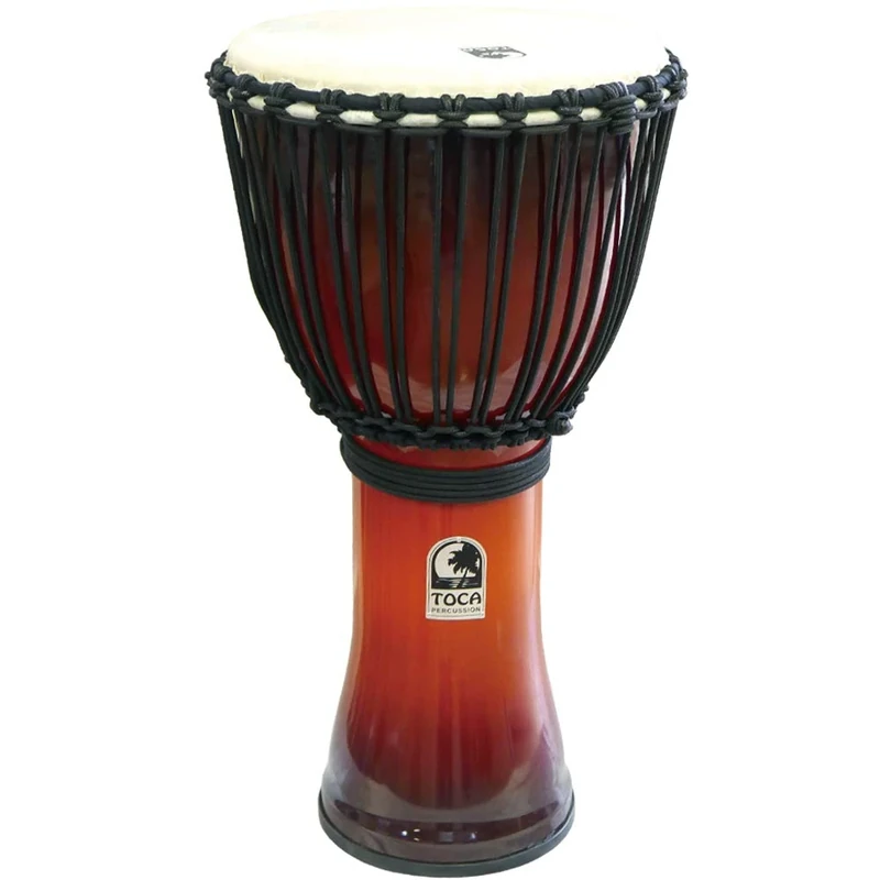 TOCA Djembe Freestyle Rope Tuned SFDJ-12AFS African Sunset 12"