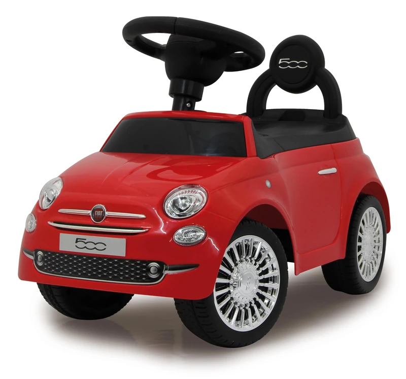 Jamara 460326 - Push Car, Fiat 500 red – Officially Licensed, Boot under the seat, Backrest and hand grip, Various Sounds, Horn, Authentic appearance, High-end finish