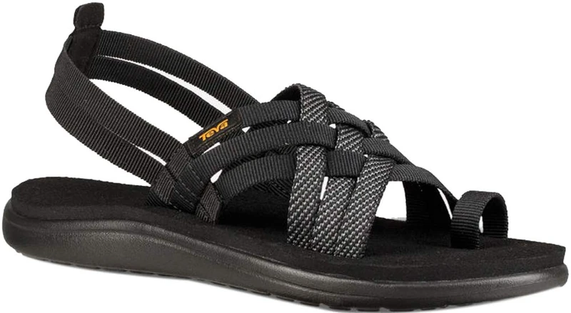 Teva Women's Voya Strappy Open Toe Sandals, Black Hera Black Hbk, 6 UK