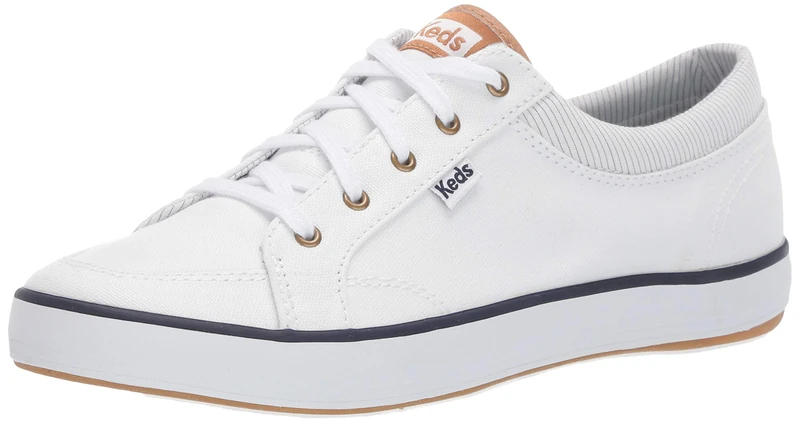 Keds Women's Center Sneaker, White Chambray, 7 UK