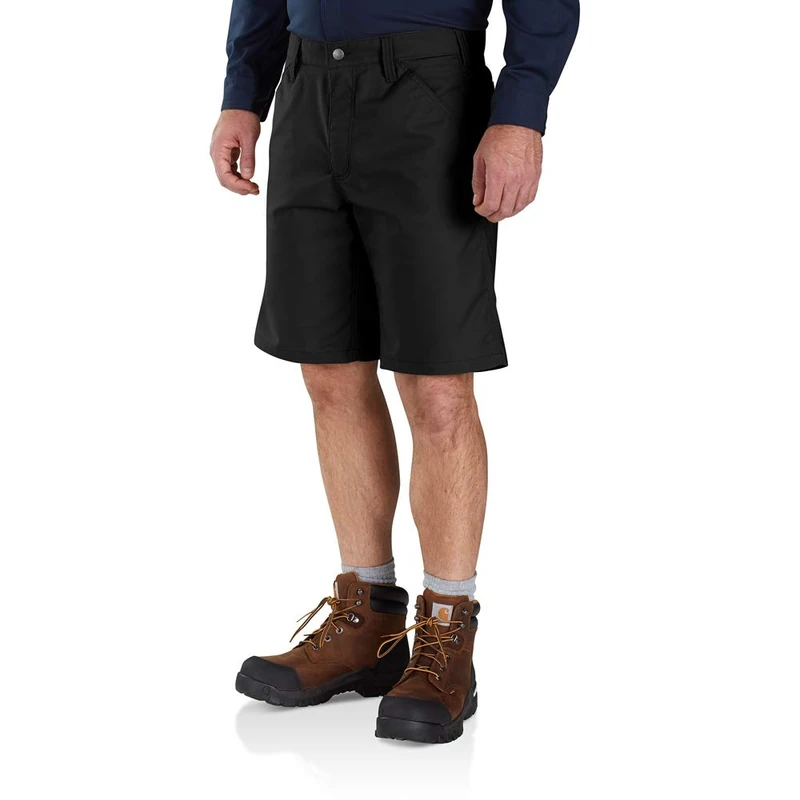 Carhartt Men's Rugged Professional™ Series Rugged Flex® Relaxed Fit Canvas Work Short, Black, W28