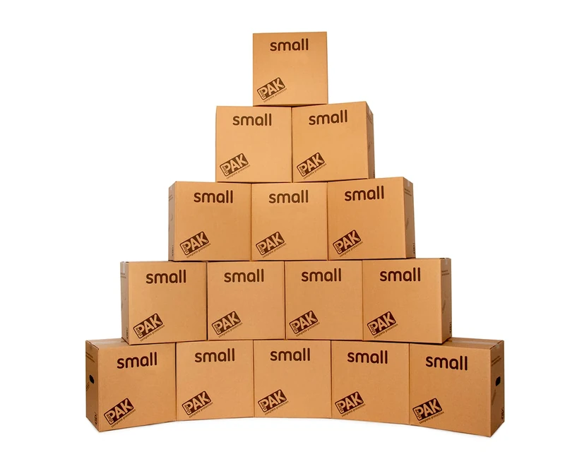 StorePAK 15 Strong Cardboard Boxes with Carry Handles - 31 Litres, 100% Recycled & Recyclable - Perfect for Storage, Shipping, Packing, & Moving House (Pack of 15)