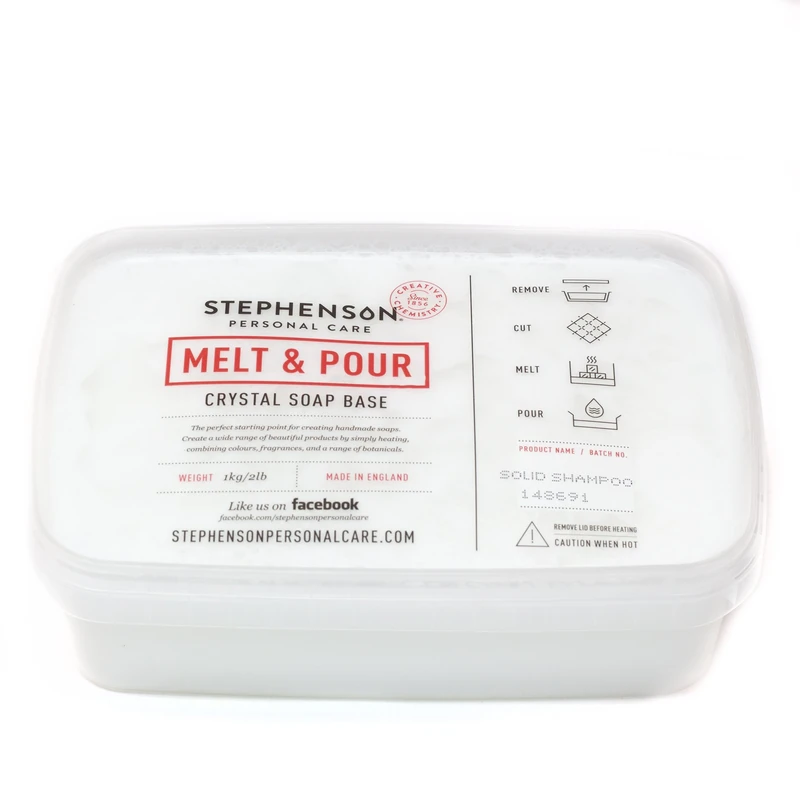 Stephenson Melt and Pour Soap Base - Solid Shampoo SLS Free - 5Kg