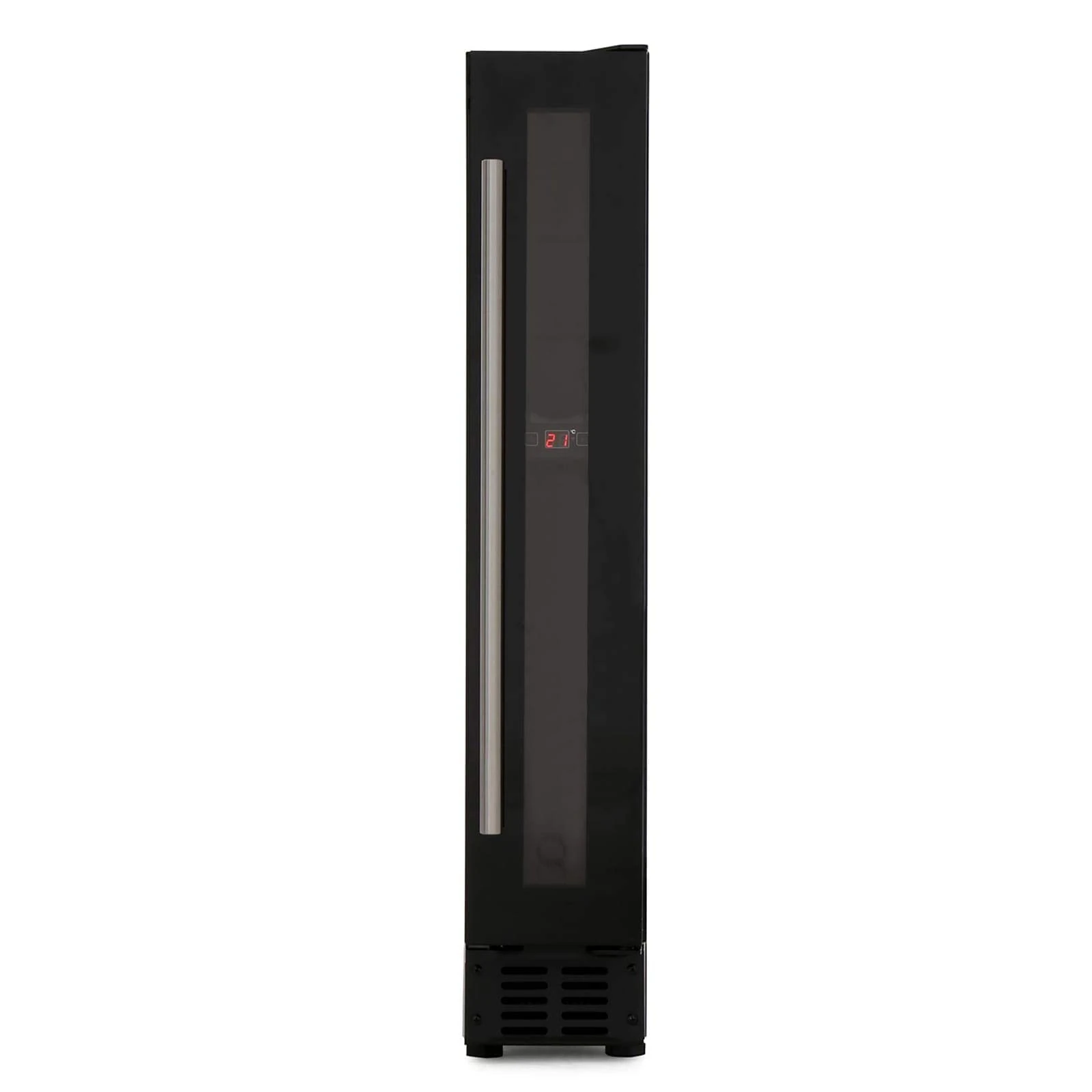 CDA FWC153BL Slimline Freestanding Undercounter Wine Cooler in Black Finish with 40dB Noise Level and Double Glazed Reversible Door