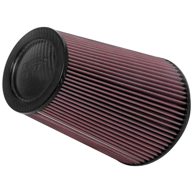 K&N Universal Air Filter - Carbon Fiber Top: High Performance, Premium, Replacement Filter: Flange Diameter: 6 In, Filter Height: 10 In, Flange Length: 1 In, Shape: Tapered Conical, RP-3280